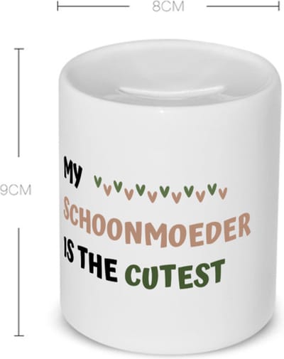 Akyol - my schoonmoeder is the cutest Spaarpot - Mama - schattige schoonmoeder - moeder cadeautjes - moederdag - verjaardagscadeau - verjaardag - cadeau - geschenk - kado - gift - moeder artikelen - 350 ML inhoud