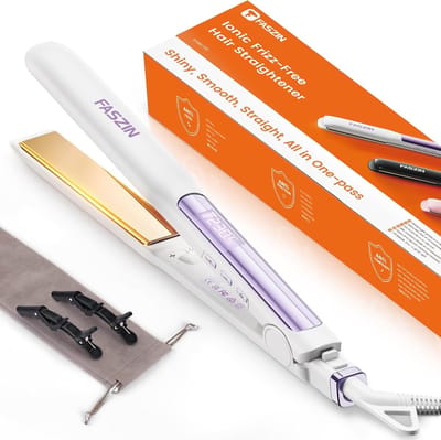 2-in-1 Stijltang voor Glad en Krullend Haar - Titanium Platen, Snelle Opwarming en LCD-Display