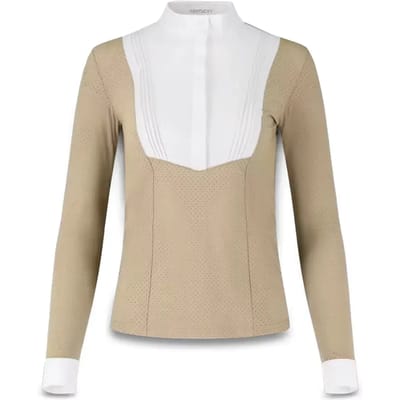 Kentucky Horsewear - Show shirt dames Heritage Air lange mouwen beige size 40