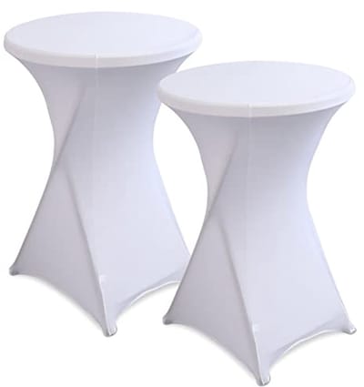 Set van 2 Stretch Statafelhoezen voor Ronde Tafels Ø 80-85 cm Hoogwaardig en Wasbaar