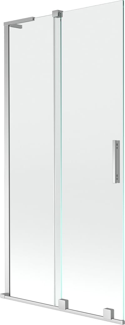 Mexen Velar L badwand 2-delig schuifbaar 90 x 150 , transparant, chroom - 896-090-003-01-01