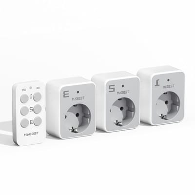 Draadloze Stopcontacten met Afstandsbediening Set, 3 Stopcontacten en 1 Handzender, 30.5 m Bereik, Ideaal voor Huishoudelijke Apparaten, Verlichting en Decoratie
