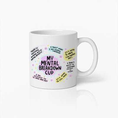 Inspirerende Mok voor Geestelijke Gezondheid - "My Mental Breakdown Cup" Positieve Quote Koffiebeker - Steun Zelfzorg & Welzijn Cadeau