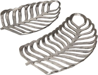 AMNISOS - Decoratieve schaal - Zilver - Aluminium