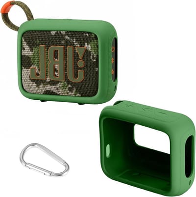 Duurzame silicone hoes voor draagbare Bluetooth speaker met camouflage ontwerp, ideaal voor JBL Go 4