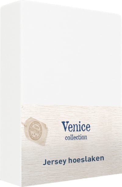 Venice Jersey Hoeslaken Wit 80/90 x 200 cm