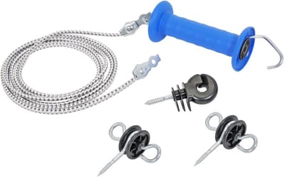 Hehe hekdeuren set met elastische koord 3,2 tot 5,2 m - handig accessoire voor hek - eenvoudig openen/sluiten - ShopVlot