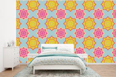 Behang - Fotobehang Flower Power - Design - Hippie - Breedte 320 cm x hoogte 240 cm