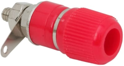 10x Bananenbus 4 mm – Paneelmontage Banana Socket – Schroef- en Soldeeraansluiting – Kunststof Behuizing – Rood - 10 Stuks [05245PI]
