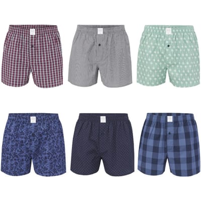 MG-1 Wijde Boxershorts Heren 6-Pack D300 Assorti Multipack - Maat M