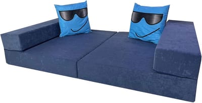Vouwmatras Dubbel 174 x 78 x 13 cm Blauw - Gastenmatras inklapbaar voor kamperen en ontspanning