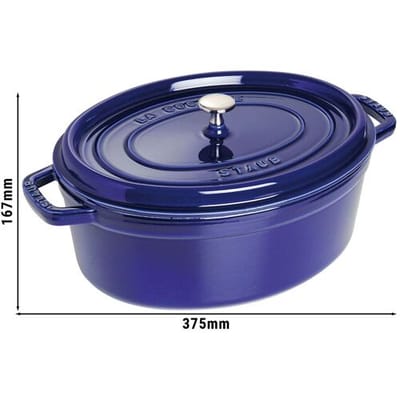 STAUB LA COCOTTE - Kookpot - Ovaal - 310mm - Gietijzer - Donkerblauw
