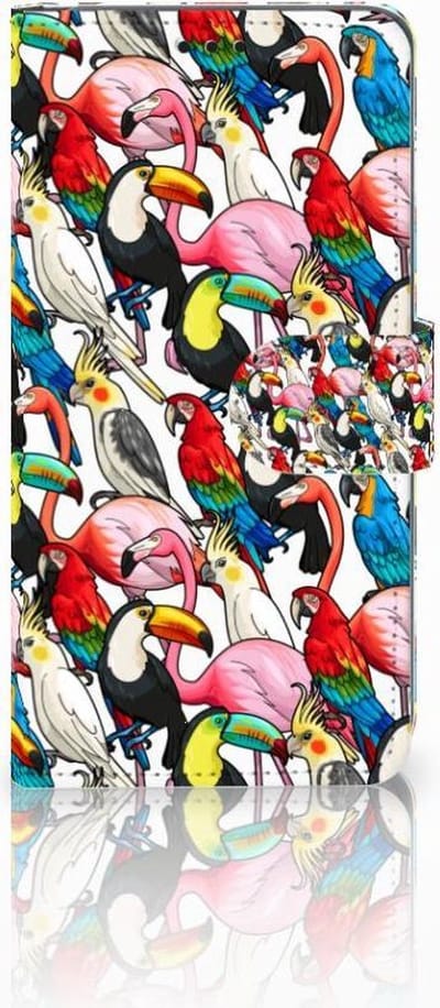 Boekhoesje voor Samsung Galaxy S10 Telefoonhoesje met Pasjes Birds