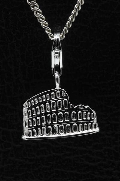 Zilveren Colosseum 2 Italië hanger én bedel