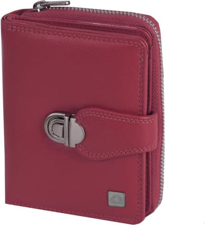 Greenburry Sponsachtig portefeuille leer 9 cm - Dames - Staand formaat - red