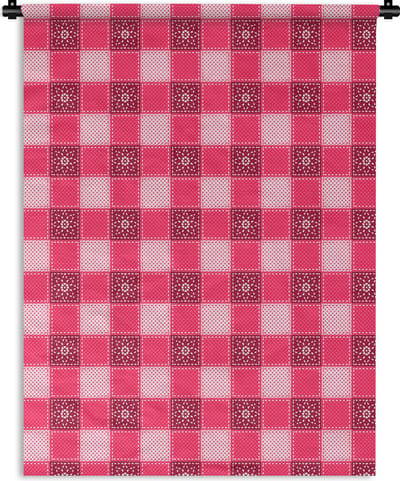 Wandkleed - Wanddoek - Roze - Patronen - Bloemen - 150x200 cm - Wandtapijt