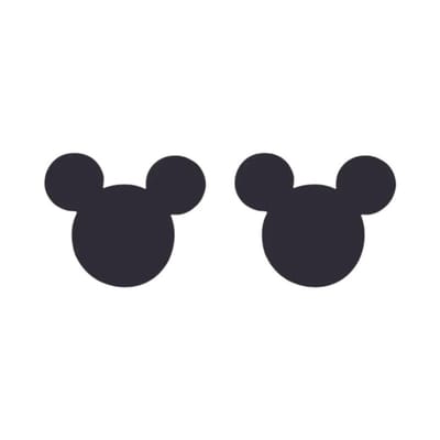 Aramat Jewels | Oorbellen | Mickey Oorbellen Zwart Staal | 8mm | | | |8mm | Staal | Kinderen, Volwassenen | Verkleurd niet