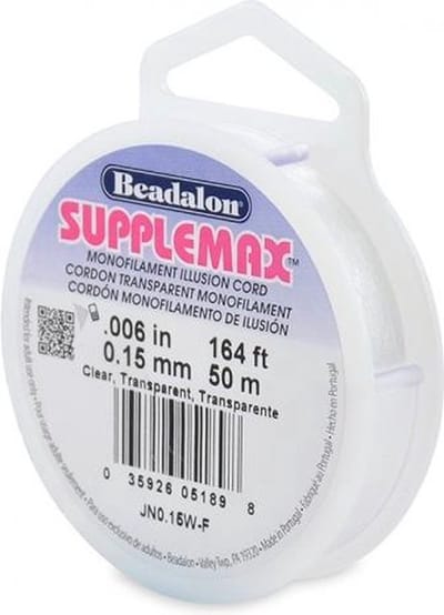 Beadalon Supplemax Nylon Draad 0.15mm - 50m Transparant