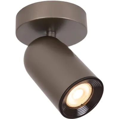 Lucide Opbouwspot Punch - Grijs - 10cm - Gu10