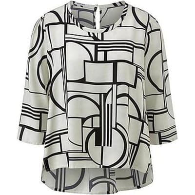 Blouse 3/4-mouwen Van Peter Hahn wit