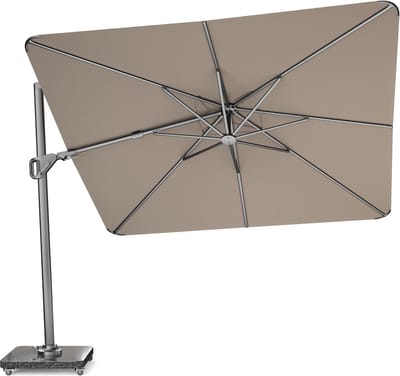 Platinum Sun & Shade – Zweefparasol – Nexus T² Premium - 300x300 cm – Havana – Dubbel Kantelbaar – 360° Draaibaar – 98% UV protectie