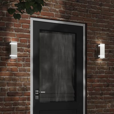 vidaXL Buitenwandlamp roestvrij staal zilverkleurig