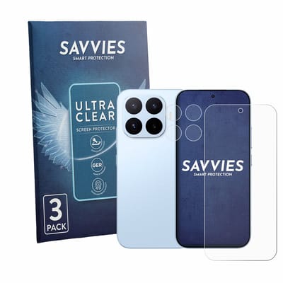 Savvies - Screenprotector voor Xiaomi 17T (Voor+Camera) - Folie Beschermfolie transparant 6 Stuks