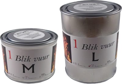 2x Tuinfakkels vuur verlichting in blik 7,5 en 13 cm 4/8 branduren - Zweedse fakkel - Vuurblik - Tuinkaars/outdoor kaars - Tuinverlichting/tuindecoratie tuinfakkels