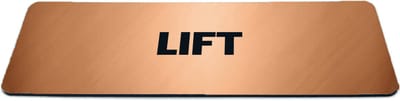 Deurbordje Brons/Koper-look met tekst lift - Formaat 150 x 50 mm x 1,6 mm - Zelfklevend | Luxe uitstraling | Geborstelde Koper/Brons toplaag | Gratis Verzending | Decoporta