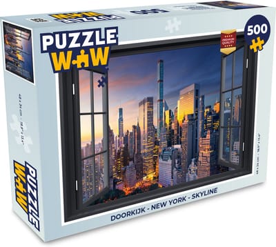 Puzzel Doorkijk - New York - Skyline - Legpuzzel - Puzzel 500 stukjes