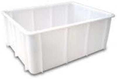Stapelbare Emmer - Opbergbak - Huishoudelijk Gebruik - Duurzaam HDPE Materiaal - 12 Liter - Wit