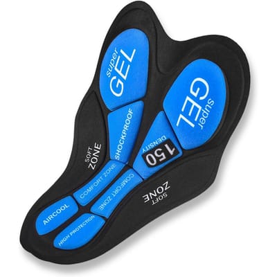 Fietsbroek met gel gevoerde kussenvulling voor heren dames fietsondergoedbroeken Blue blue