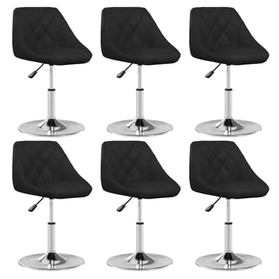vidaXL - Eetkamerstoelen - 6 - st - kunstleer - zwart