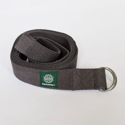 Samarali Yogariem van 100% Biologisch Katoen – 240 cm x 4 cm – Niet-Elastische Yoga Strap met RVS D-Ring – GOTS Gecertificeerd – Voor Yoga, Pilates & Stretching – 10 Kleuren