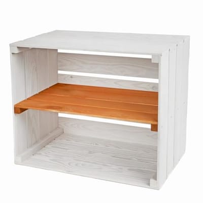 Grote decoratieve houten kist - Vintage fruit- en wijnkist - Multifunctionele houten opbergdoos 50x40x30