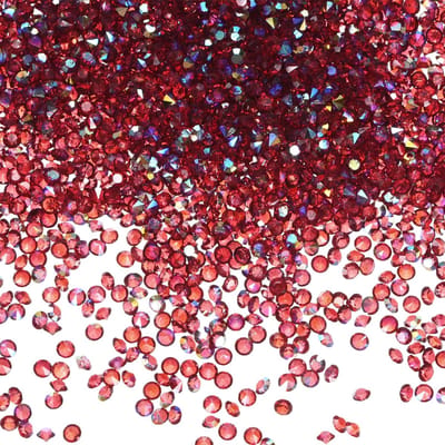 METERXITY 3600 stuks acryl diamanten, 0,12 inch/3 mm bruiloft tafel strooi confetti kristallen voor vaasvullers/kunstambacht, acryl diamanten edelstenen [donkerrood AB]