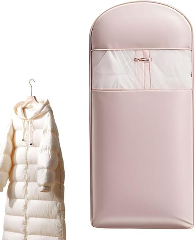 Kledinghoezen Set - Beschermende Organizers - Stofvrij Opbergen - Zelfcompressie Systeem - Tot 180 cm - Roze