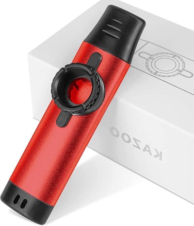 Muziek Kazoo - Blaasinstrument Mondfluit - Muziek Maken - Instelbare Toon - Compact Formaat - Rood