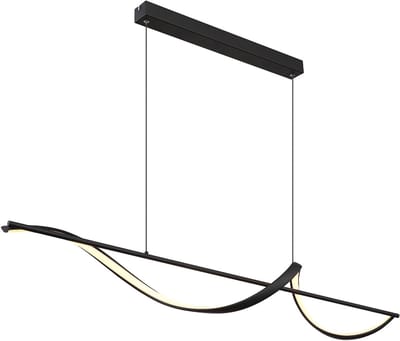 Globo - hanglamp - Violino - zwart - metaal - grote eettafellamp - LED - 67207-24