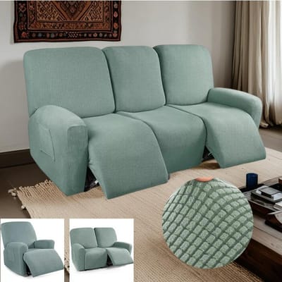 1/2/3-zits Relaxfauteuil Bankhoezen Voor Woonkamer Stretch Jacquard Wasbaar Fauteuils Overtrek Bankhoes Beschermt Meubels 2 Seater(6pcs)