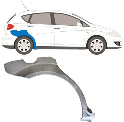 Reparatiepaneel achterspatbord voor Seat Altea 2004-2015 / Rechts