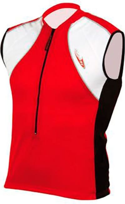 Massi Summer Gillet Alps Mouwloos Fietstrui Rood,Wit S Man