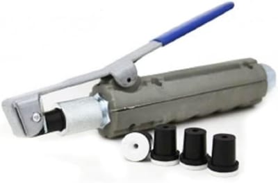 Zandstraalmachine Onderdelen - Zandstraalpistool Set - Metaal Reinigen - Veerbelaste Paddle-Trigger - 4 Mondstukken - Zwart Blauw