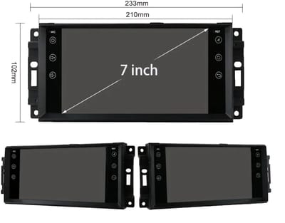Autoradio 4/64 met Carplay en Android auto | Geschikt voor Jeep Compass Patriot Commander Grand Cherokee Wrangler, Dodge Kaliber, Challenger Ram, Chrysler 300C, Chevrolet Epica Sebring 2006-2015 | Radio scherm met Navigatie | 2006 2007 2008 2009 2010