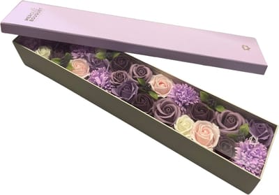 Zeep Bloemen - Lavendel, Roos & Anjer - Extra Large Doos - Zeepbloemen - Cadeauverpakking