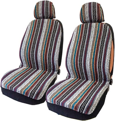 Famanu – Autostoelbeschermer set, 4 stuks, universele stoeldekens, slijtvast en kleurrijk