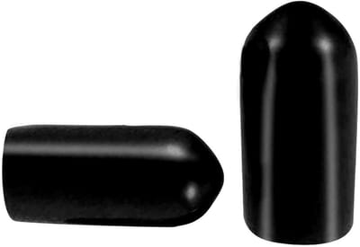 Dailygoods- Schroefdraad Beschermers 50 Stuks - PVC Rubber - Zwart - Flexibel - Bescherming tegen Schokken - Ronde Buis/Meubelpoten - Draadkap