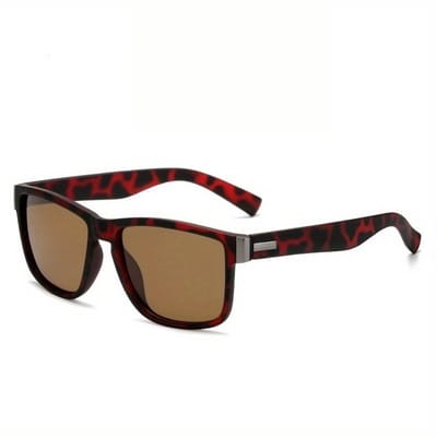 Bovista Polarizerende Zonnebril - Zonnenbrillen - Zonnenbril - Sun Glasses - Sunglasses - Techno Bril - Rave & Festival - Premium Quality - Luipaard Bruin