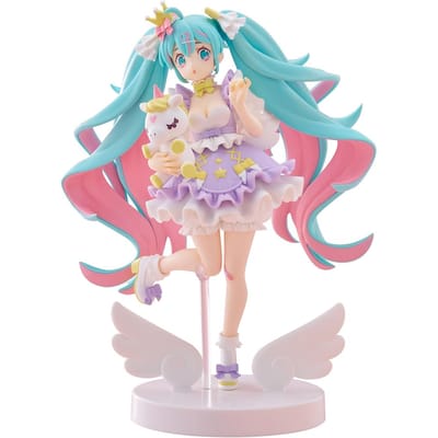 Hatsune Miku Tenitol PVC Statue Hatsune Miku Yumekawa Princess Lavender Ver. 21 cm