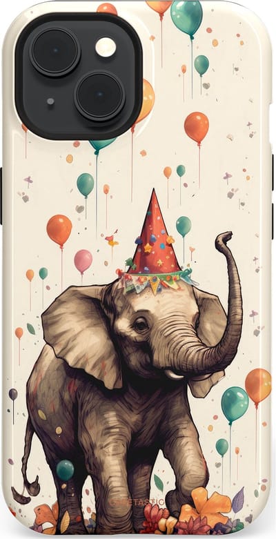 Casetastic Hoesje Geschikt voor Apple iPhone 15 Magsafe - Stijlvolle Beschermende Duo-layer Case - Ballonparade